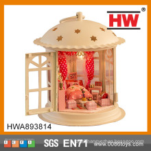 Hot Sale Wooden Toy Doll House with Light Battery Included